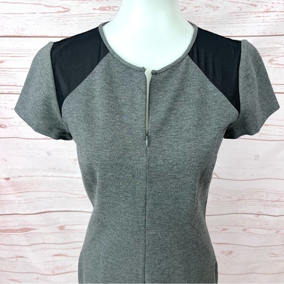 Diane Von Furstenburg Slate Grey Mesh Colorblock Havana Dress - Picture 8 of 10